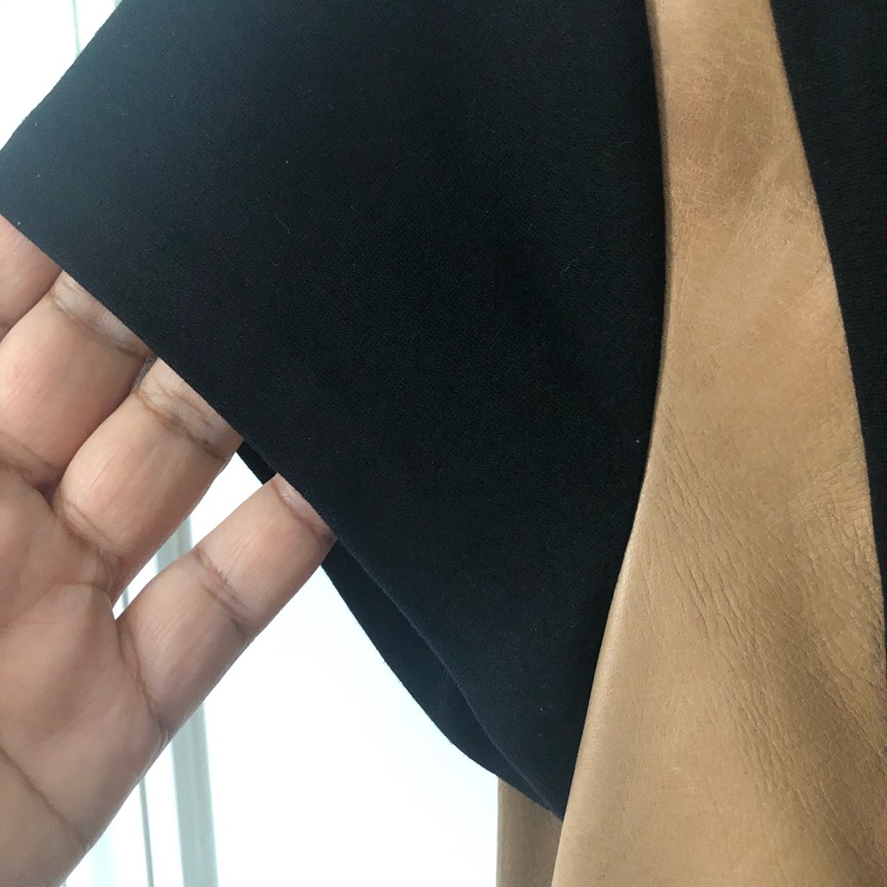 Diane von Furstenburg Leather/Blk Short dress♥️ - Picture 4 of 6
